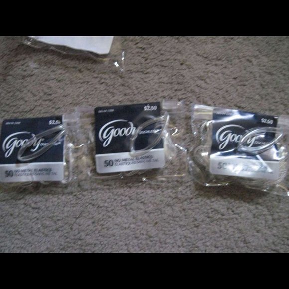 50 Goody Value Pack Clear Ouchless No Metal Small Poly Elastic Hair Bands Pouch - Picture 8 of 10